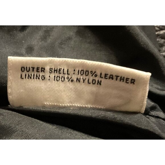Vtg Verducci Black Leather Biker Jacket Sz M Motorcycle Terminator Butter Soft - Picture 5 of 5